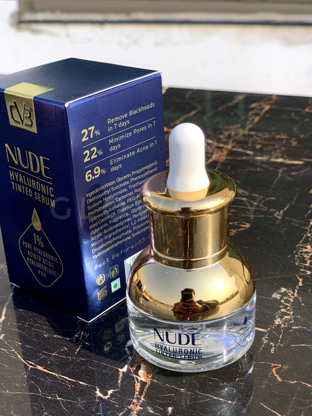 CVB Nude Hyaluronic Tinted Serum – 1% Pure Hyaluronic | Instant Tone Brightening