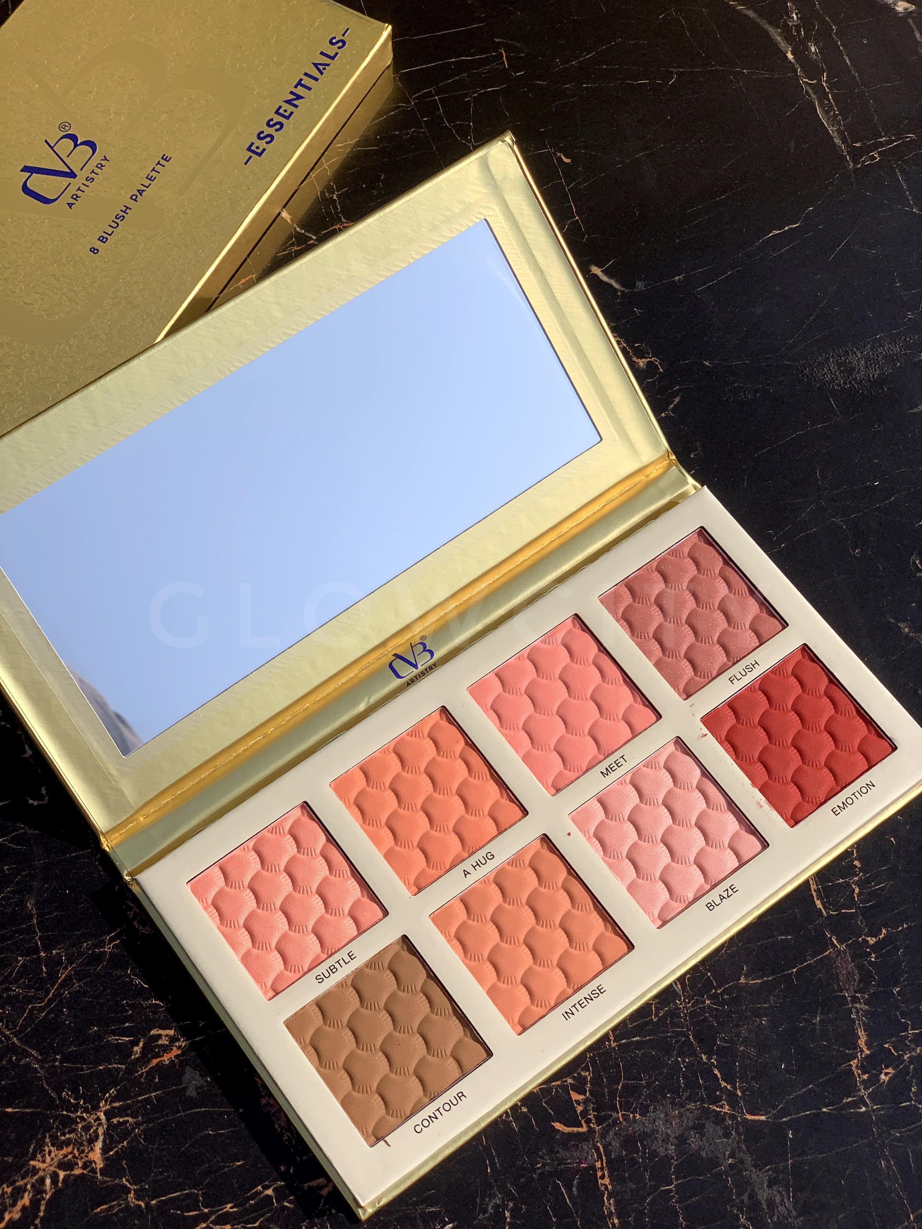 CVB 8-Blush Essential Palette – Premium Gold Packaging, Highly Demanded