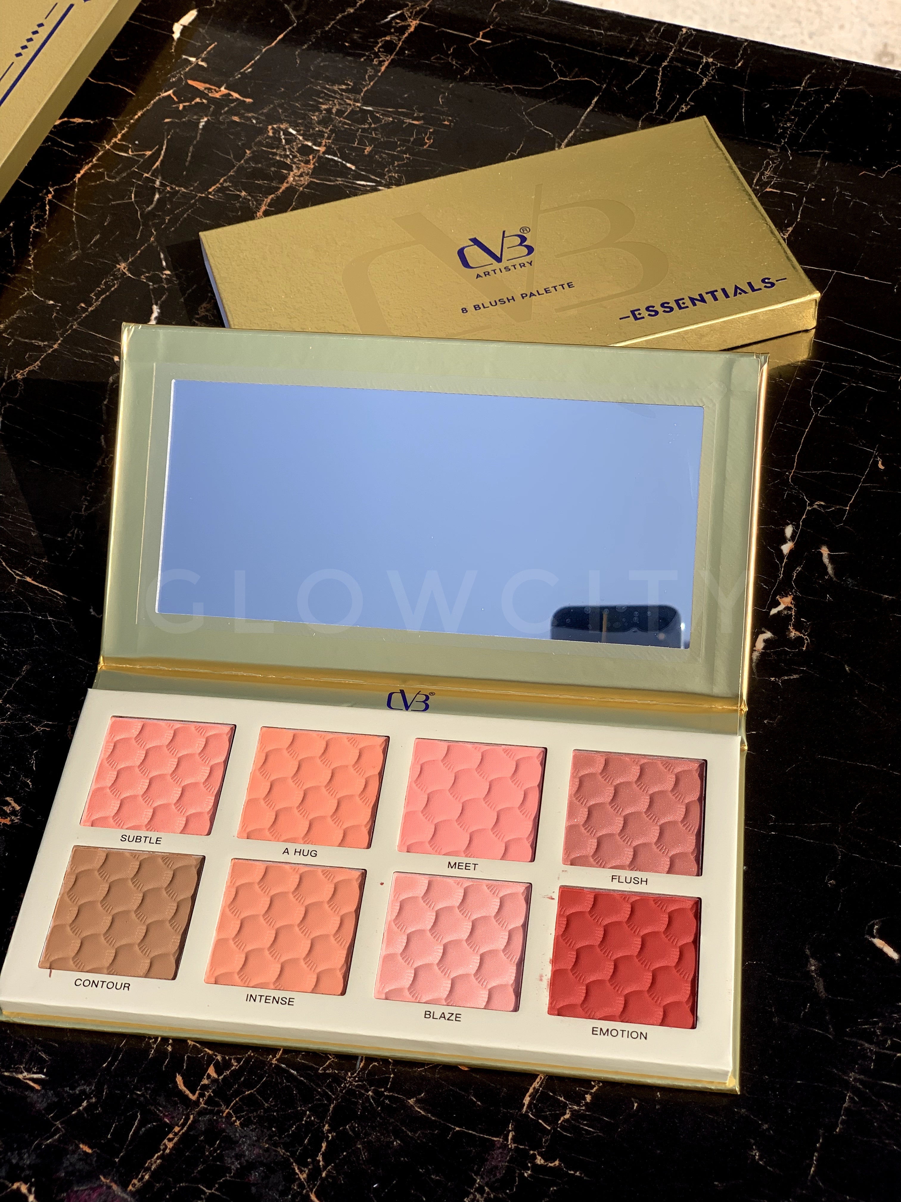 CVB 8-Blush Essential Palette – Premium Gold Packaging, Highly Demanded