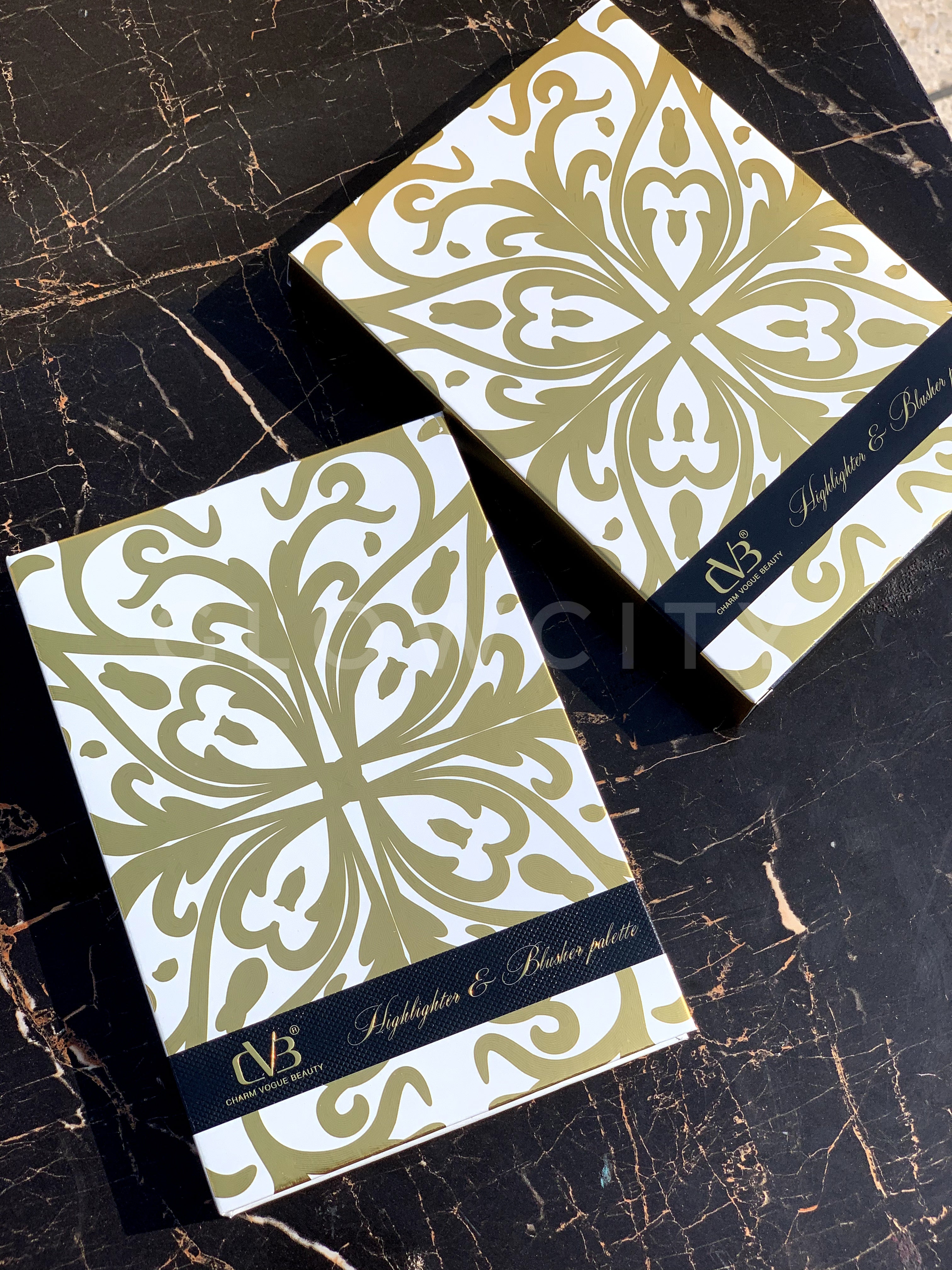 CVB Highlighter & Blush Palette – 6+6 Multi-Purpose Shades | Smoothing, Long-Lasting Finish - Premium