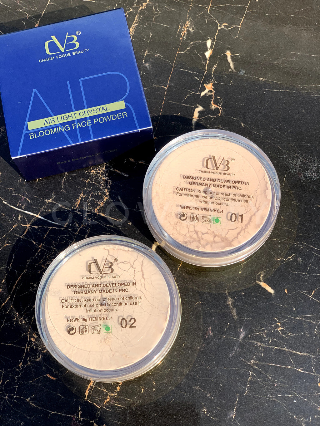 CVB Air Light Crystal Loose Powder | Smooth, Matte & Long-lasting in 2 Shades