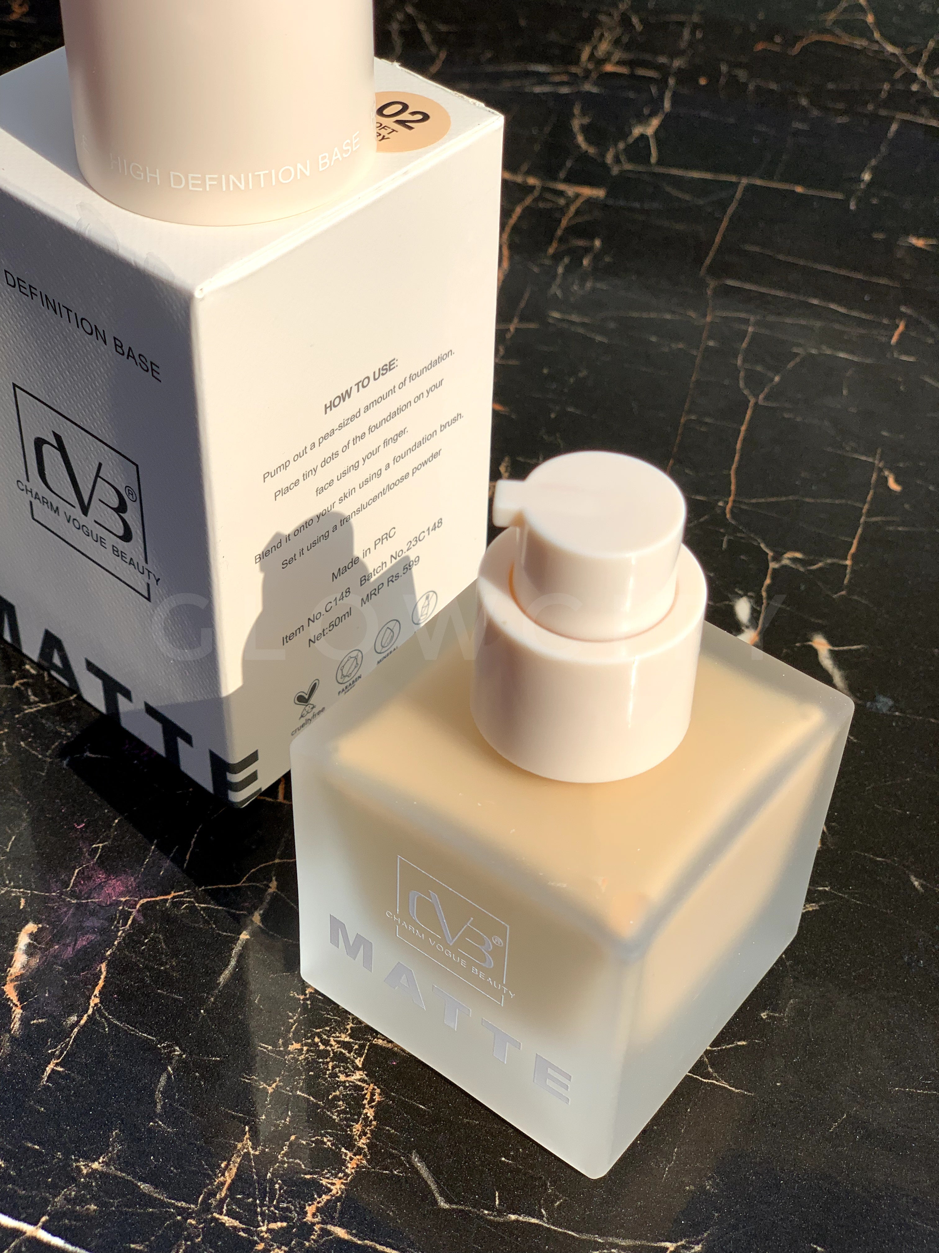 CVB High-Definition Premium Matte Foundation | Smooth, Long-Lasting, Camera Perfection Base with SPF (50mL)