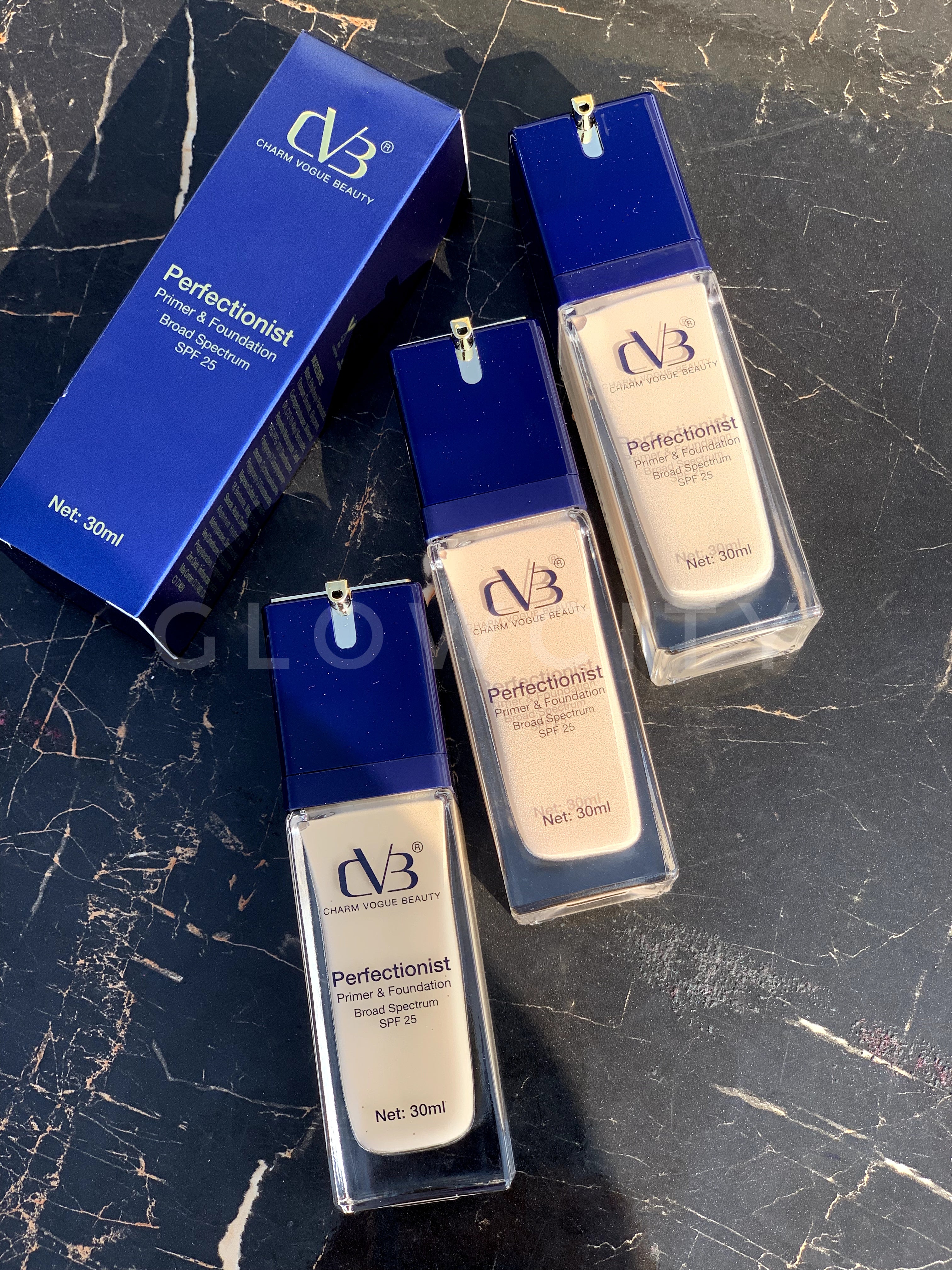 CVB Perfectionist Foundation 3-in-1 with Primer and SPF – Smooth Finish + SPF 25 Protection (30mL)
