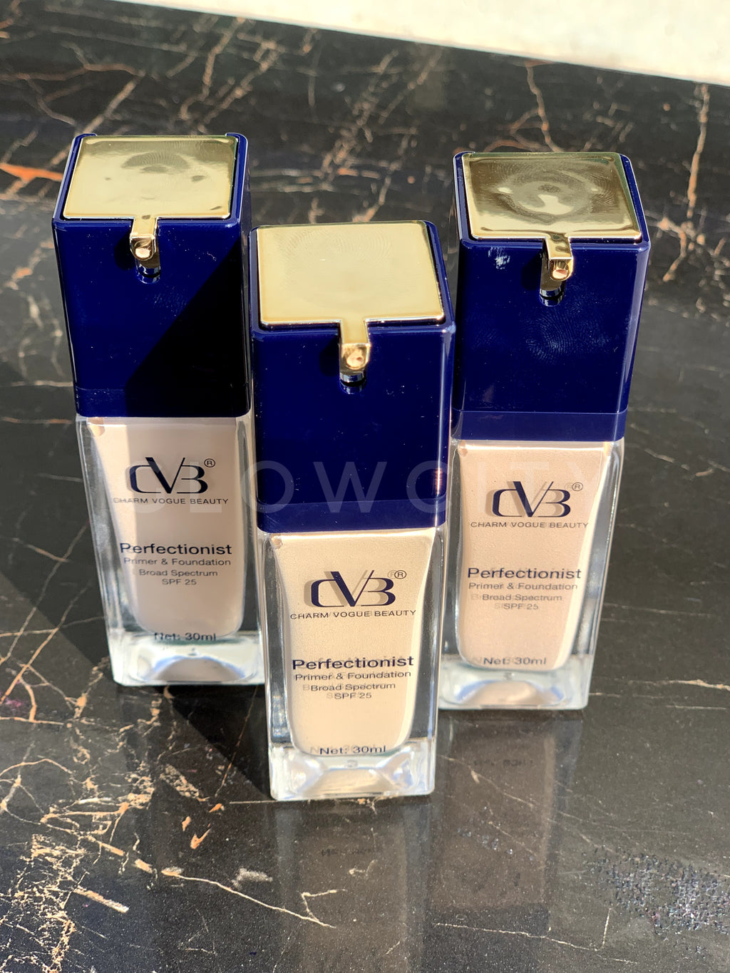 CVB Perfectionist Foundation with Primer and SPF – Smooth Finish + SPF 25 Protection (30mL)