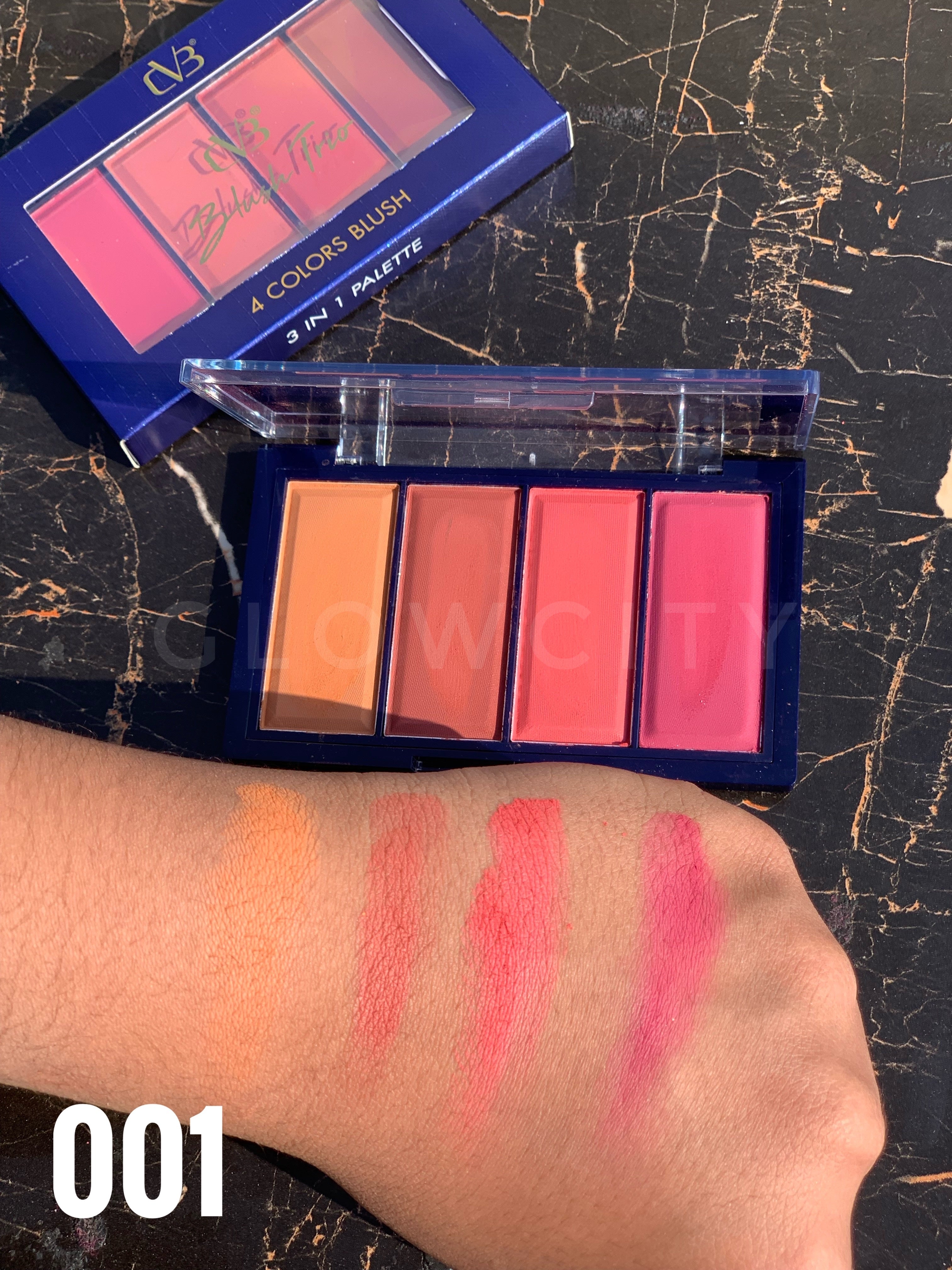 CVB Trio Blush Kit – 4-in-1 Multi-Purpose Palette | 3 Variations