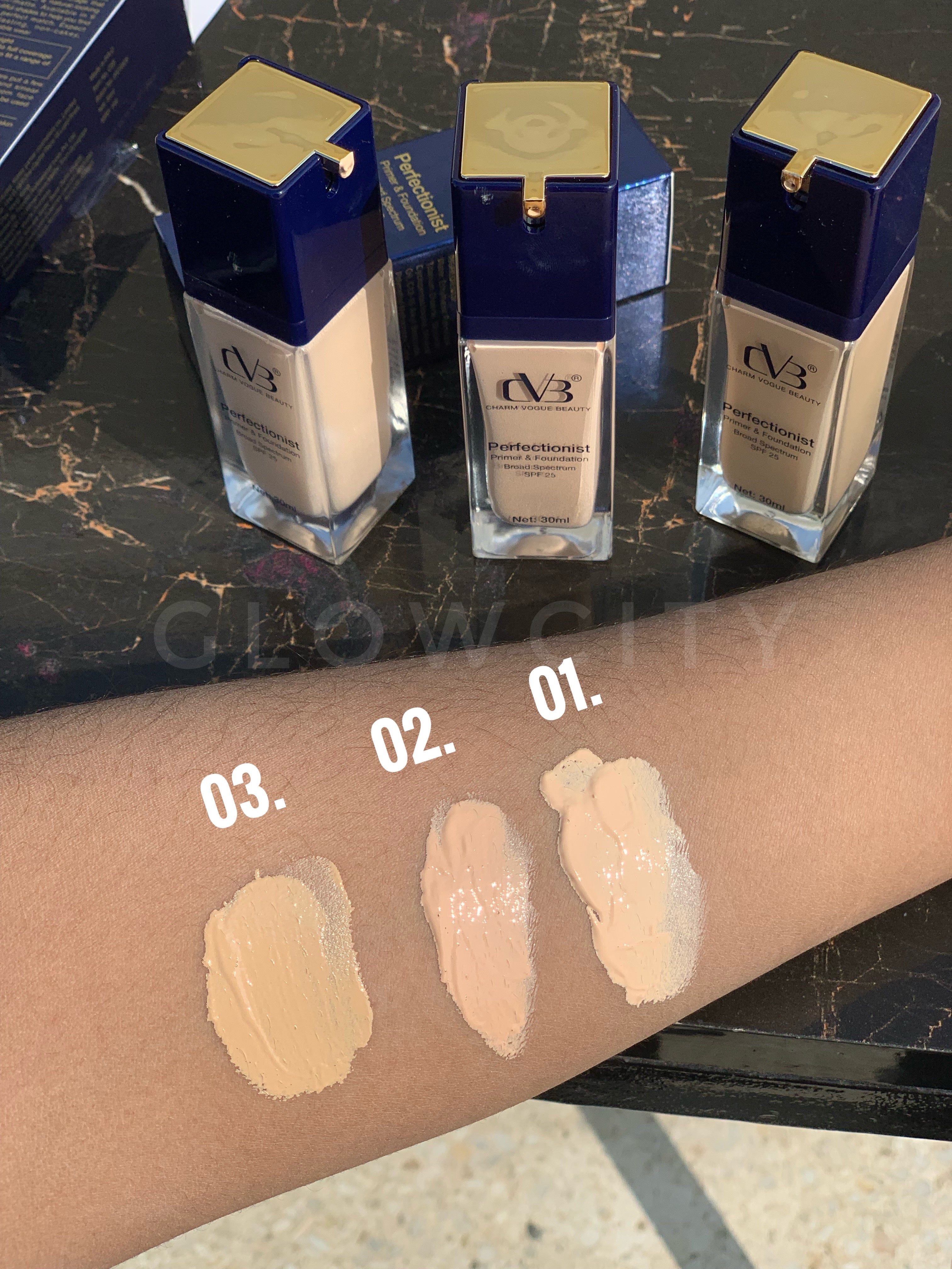 CVB Perfectionist Foundation 3-in-1 with Primer and SPF – Smooth Finish + SPF 25 Protection (30mL)