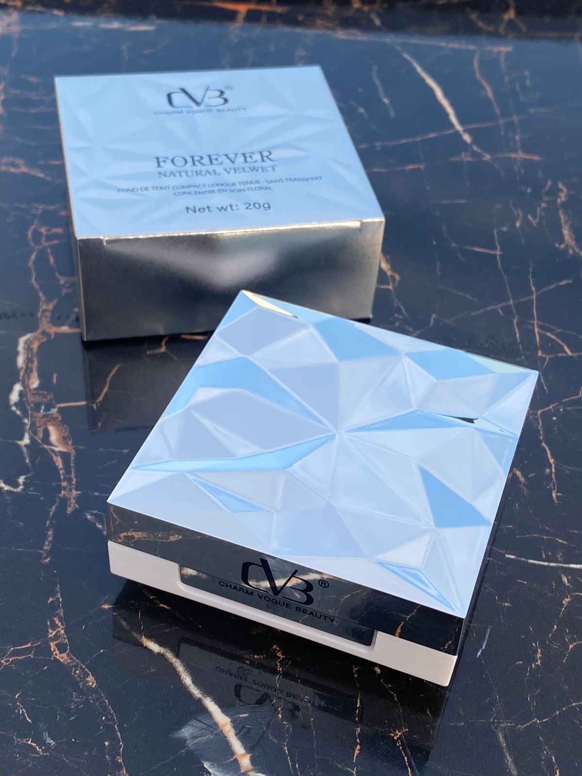 CVB Forever Natural Velvet Compact Foundation – Long Wear, Full Coverage, Matte Finish