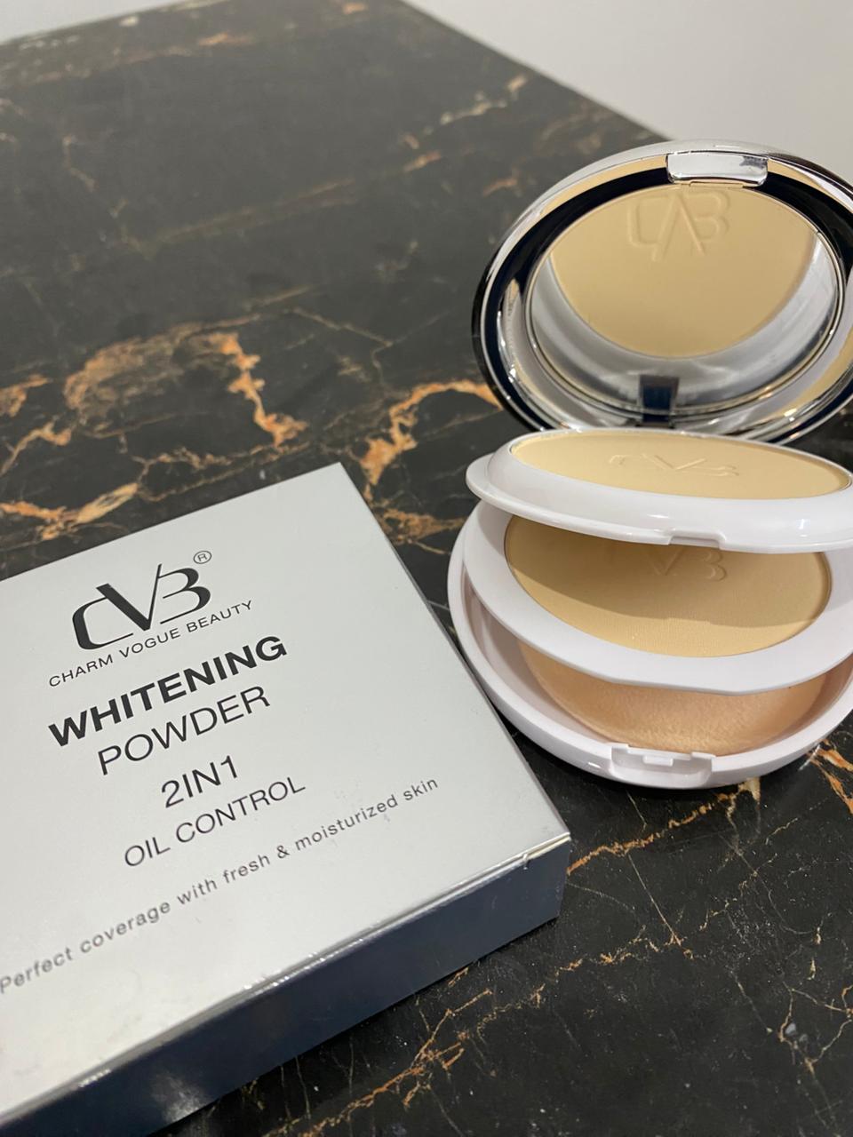 CVB Whitening Compact Powder 2-in-1 Oil Control & Brightening Face Powder