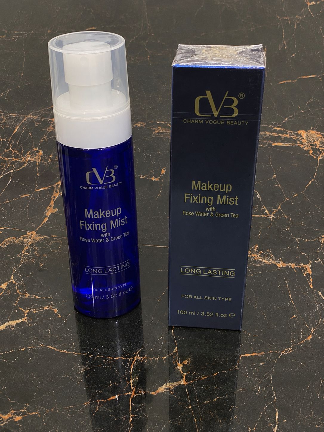 CVB Makeup Fixing Mist With Rose Water & Green Tea - Long Lasting Makeup Setter