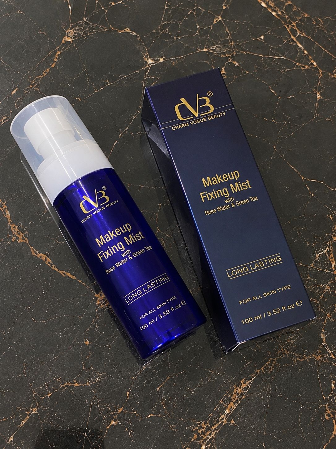 CVB Makeup Fixing Mist With Rose Water & Green Tea - Long Lasting Makeup Setter